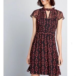 ModCloth Candy Cane Heart Dress‎